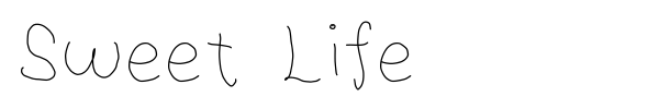 Sweet Life font preview
